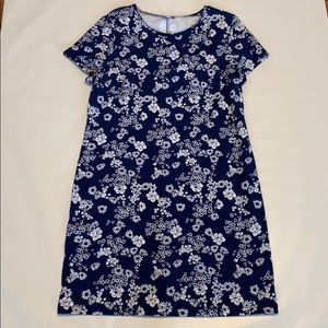Navy Floral Knit Dress